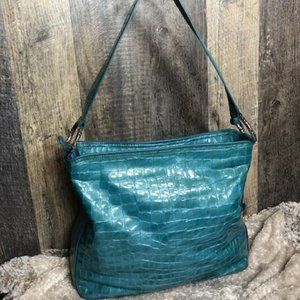 SOLD!! 💗Brighton Glossy Leather Shoulder Bag, Sea Green